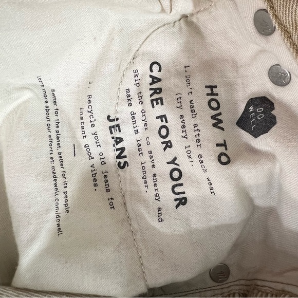 Madewell The Perfect Vintage Wide Leg Jeans Size 27 Tan High Rise Wide Leg Denim - Picture 10 of 14